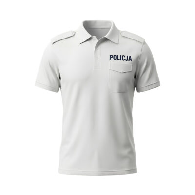 koszulka polo policja resgear, biała, męska, polówka, Carpatia Arms, long