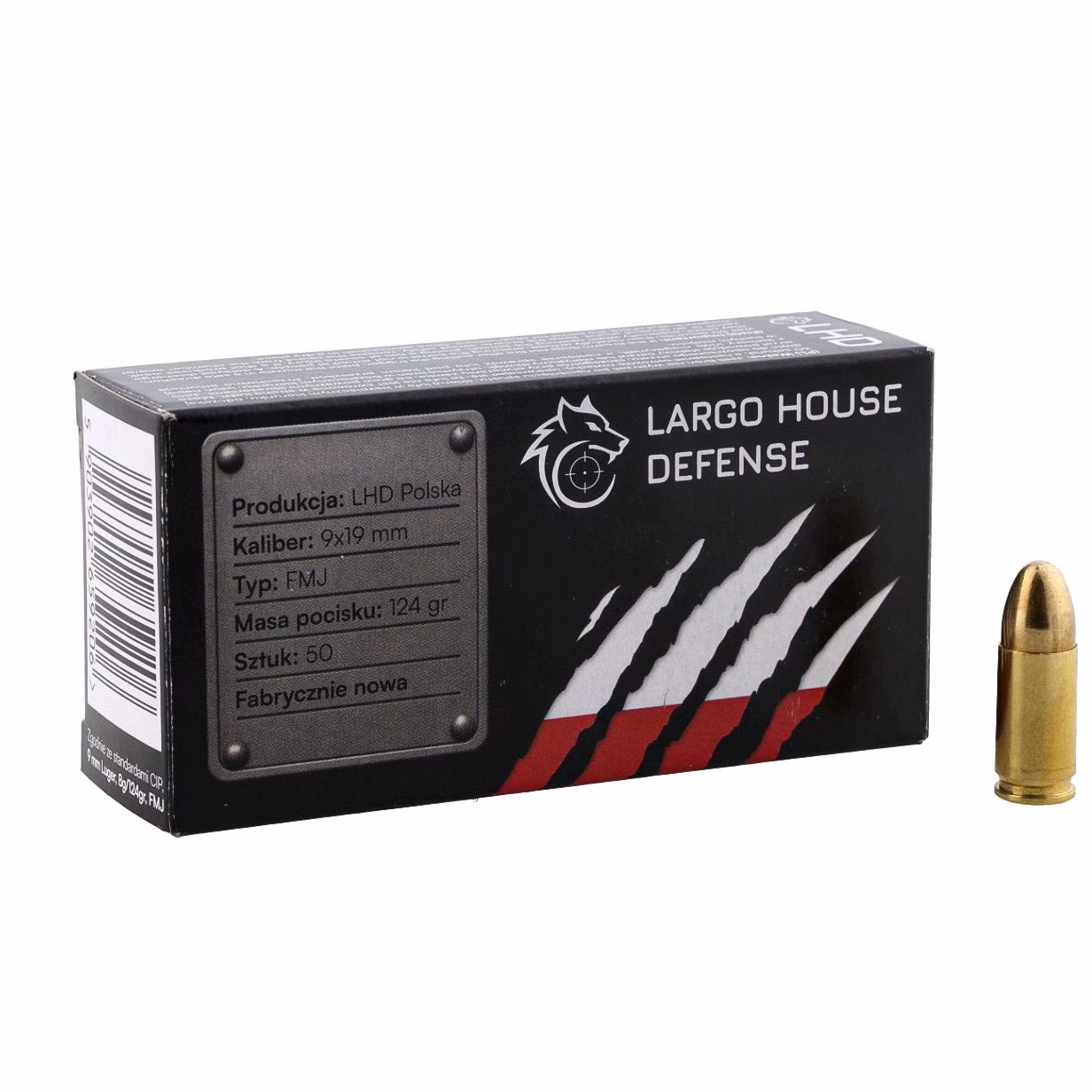 Largo House Defense LHD amunicja 9x19 9mm 9 luger 124gr 8g Carpatia Group Carpatia Arms Strzelnica Arizona