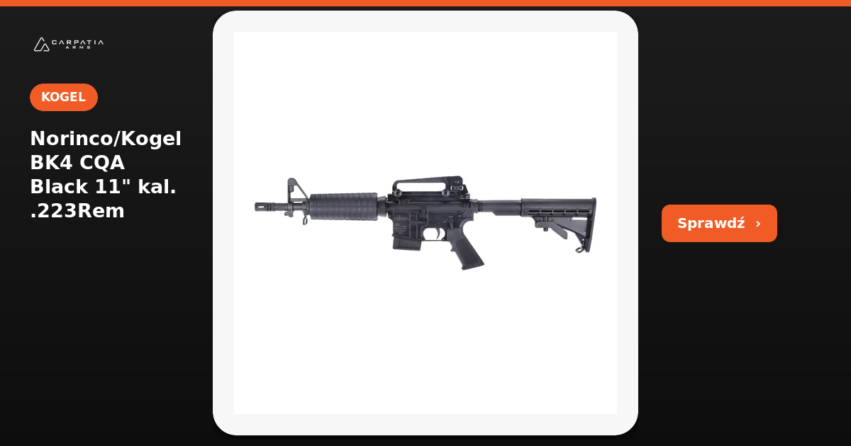 Norinco/Kogel BK4 CQA Black 11" cal. .223Rem
